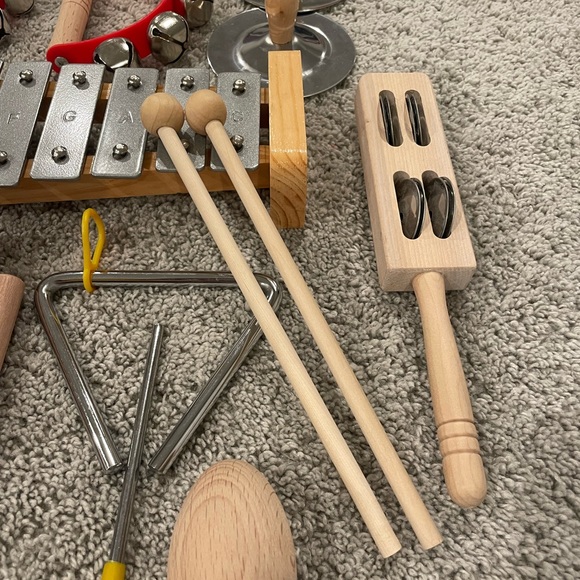 Wooden Musical Instrument Set with Bag for Kids - Picture 4 of 7